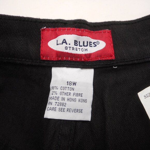 L A Blues Jeans Women's plus size 18W Black Bare Back NWT Vintage High Waist - Picture 6 of 9